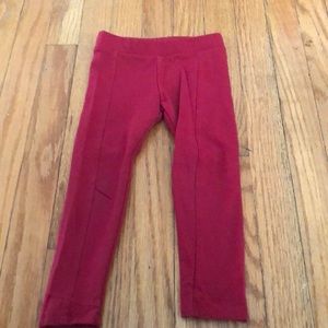 H and M little girls red basic leggings